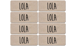 Prénom Lola - 8 stickers de 5x2cm - Autocollant(sticker)