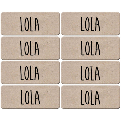 Prénom Lola - 8 stickers de 5x2cm - Autocollant(sticker)