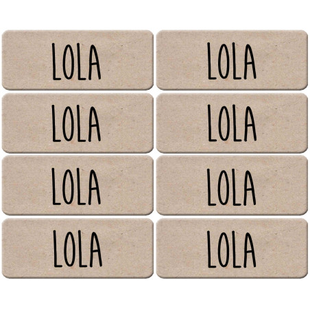 Prénom Lola - 8 stickers de 5x2cm - Sticker/autocollant