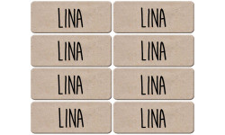 Prénom Lina - 8 stickers de 5x2cm - Autocollant(sticker)