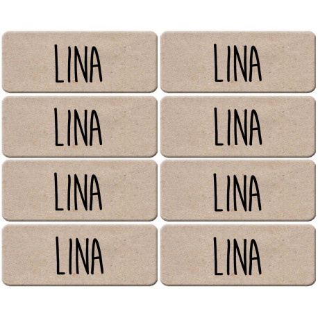 Prénom Lina - 8 stickers de 5x2cm - Autocollant(sticker)