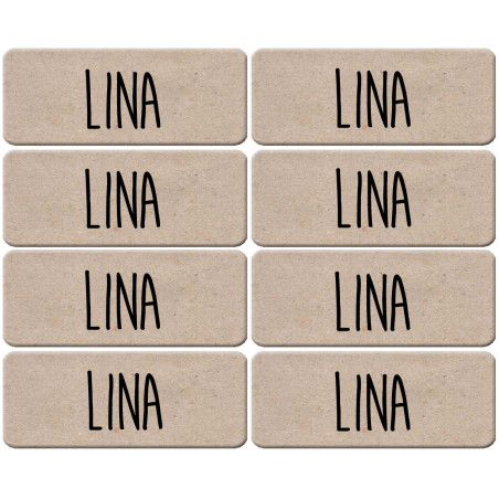 Prénom Lina - 8 stickers de 5x2cm - Sticker/autocollant