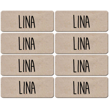Prénom Lina - 8 stickers de 5x2cm - Autocollant(sticker)