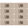 Prénom Lina - 8 stickers de 5x2cm - Sticker/autocollant