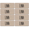 Prénom Lina - 8 stickers de 5x2cm - Autocollant(sticker)