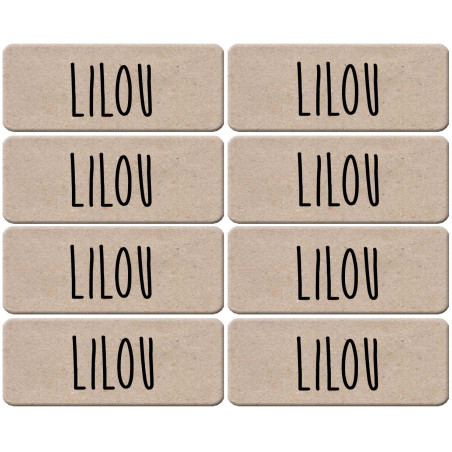 Prénom Lilou - 8 stickers de 5x2cm - Sticker/autocollant