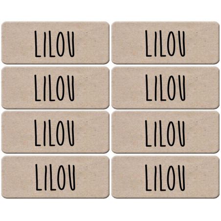 Prénom Lilou - 8 stickers de 5x2cm - Autocollant(sticker)