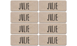 Prénom Julie - 8 stickers de 5x2cm - Autocollant(sticker)