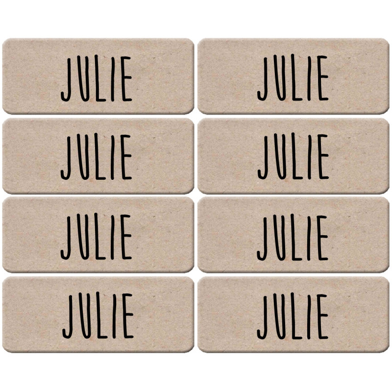Prénom Julie - 8 stickers de 5x2cm - Sticker/autocollant