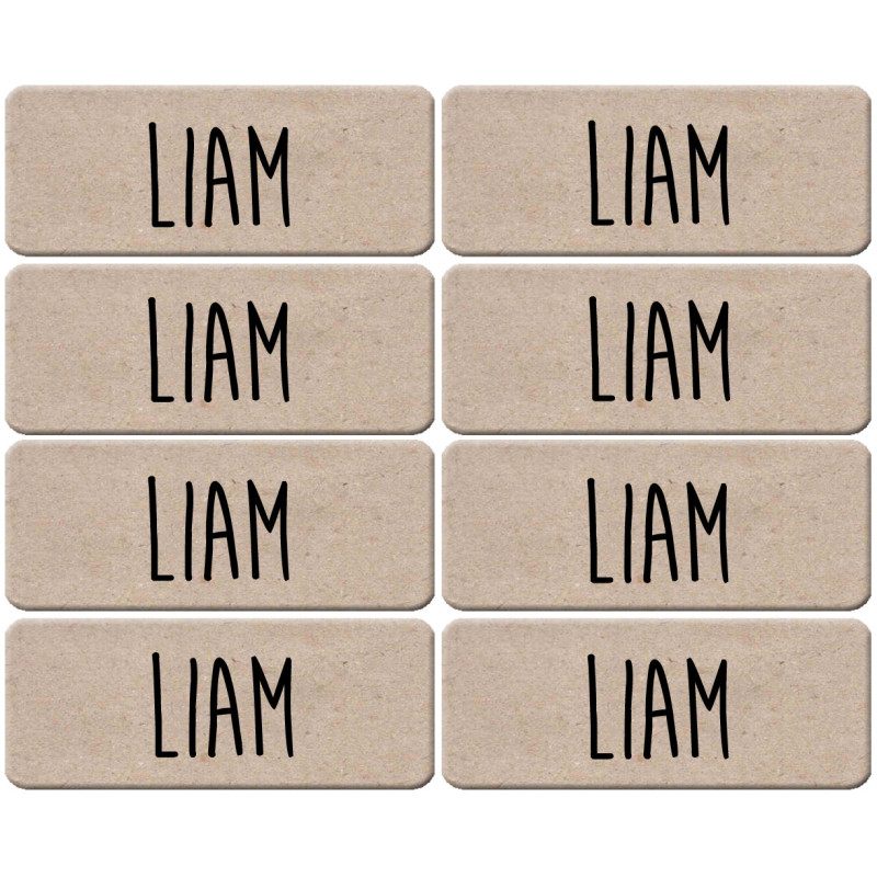 Prénom Liam - 8 stickers de 5x2cm - Sticker/autocollant