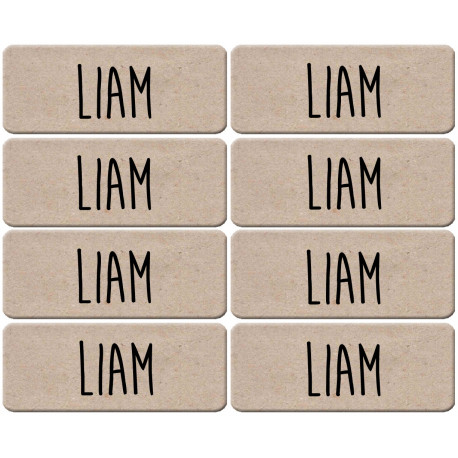 Prénom Liam - 8 stickers de 5x2cm - Autocollant(sticker)