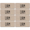 Prénom Liam - 8 stickers de 5x2cm - Sticker/autocollant