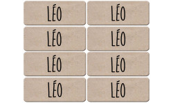 Prénom Léo - 8 stickers de 5x2cm - Autocollant(sticker)