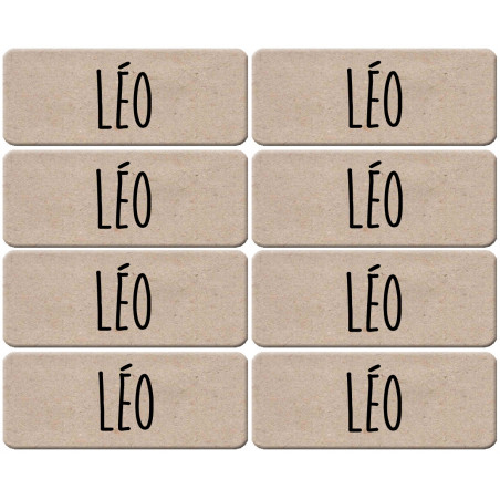 Prénom Léo - 8 stickers de 5x2cm - Autocollant(sticker)