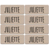 Prénom Juliette - 8 stickers de 5x2cm - Sticker/autocollant