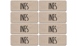 Prénom Inés - 8 stickers de 5x2cm - Autocollant(sticker)