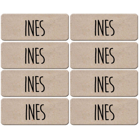 Prénom Inés - 8 stickers de 5x2cm - Autocollant(sticker)