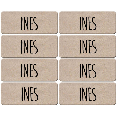 Prénom Inés - 8 stickers de 5x2cm - Sticker/autocollant