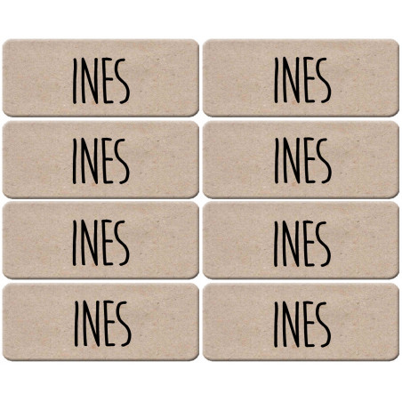 Prénom Inés - 8 stickers de 5x2cm - Autocollant(sticker)