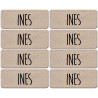 Prénom Inés - 8 stickers de 5x2cm - Autocollant(sticker)