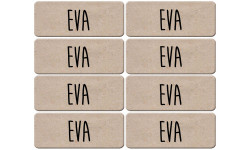 Prénom Eva - 8 stickers de 5x2cm - Autocollant(sticker)