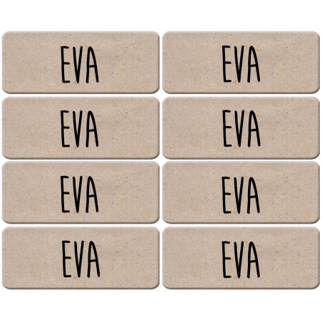 Prénom Eva - 8 stickers de 5x2cm - Sticker/autocollant