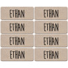 Prénom Ethan - 8 stickers de 5x2cm - Autocollant(sticker)