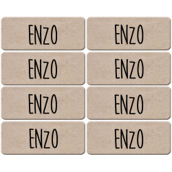 Prénom Enzo - 8 stickers de 5x2cm - Sticker/autocollant