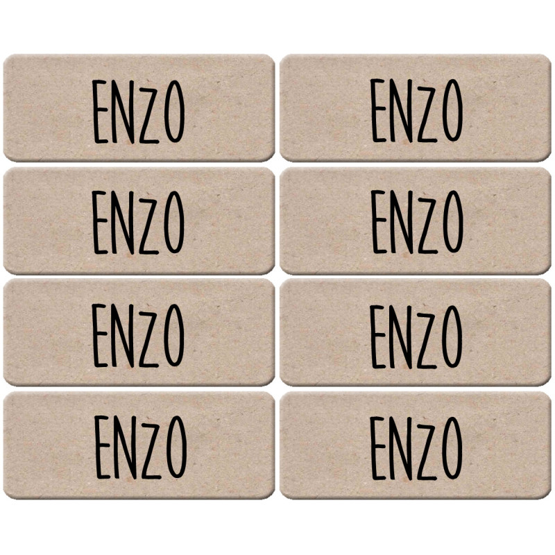 Prénom Enzo - 8 stickers de 5x2cm - Sticker/autocollant