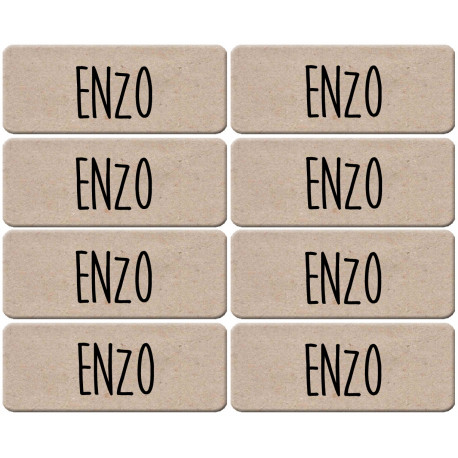 Prénom Enzo - 8 stickers de 5x2cm - Autocollant(sticker)