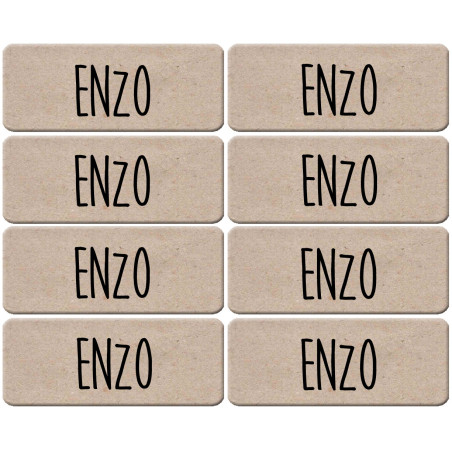 Prénom Enzo - 8 stickers de 5x2cm - Sticker/autocollant