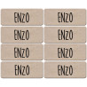 Prénom Enzo - 8 stickers de 5x2cm - Sticker/autocollant