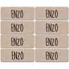 Prénom Enzo - 8 stickers de 5x2cm - Autocollant(sticker)