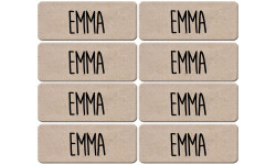 Prénom Emma - 8 stickers de 5x2cm - Autocollant(sticker)