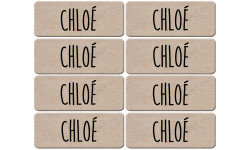 Prénom Chloé - 8 stickers de 5x2cm - Autocollant(sticker)