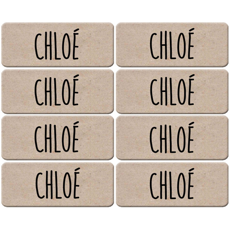 Prénom Chloé - 8 stickers de 5x2cm - Sticker/autocollant