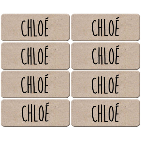 Prénom Chloé - 8 stickers de 5x2cm - Sticker/autocollant