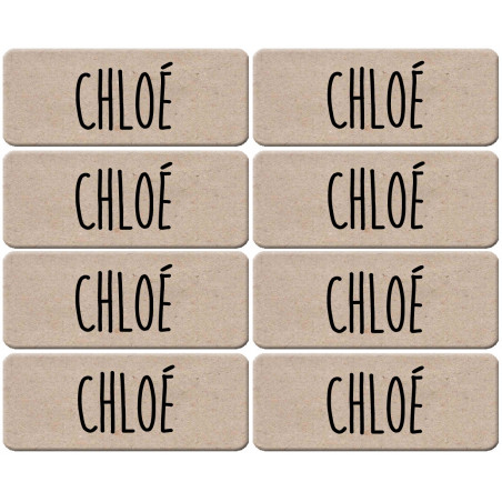 Prénom Chloé - 8 stickers de 5x2cm - Autocollant(sticker)