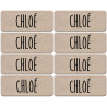 Prénom Chloé - 8 stickers de 5x2cm - Sticker/autocollant