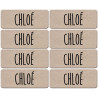 Prénom Chloé - 8 stickers de 5x2cm - Autocollant(sticker)
