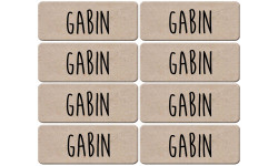 Prénom Gabin - 8 stickers de 5x2cm - Autocollant(sticker)