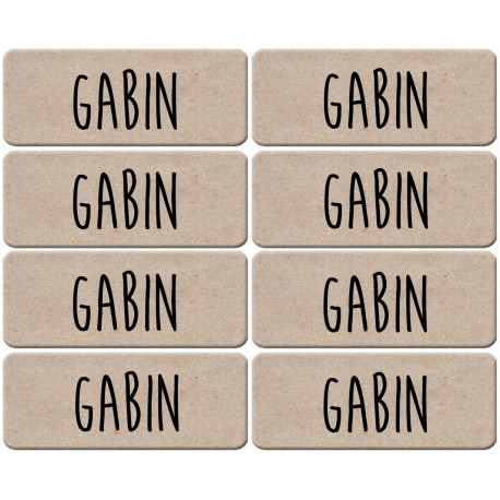 Prénom Gabin - 8 stickers de 5x2cm - Autocollant(sticker)