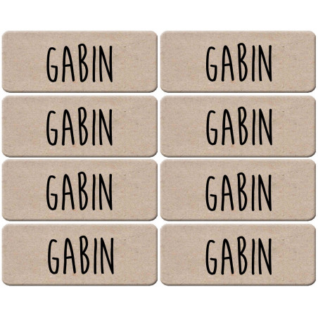 Prénom Gabin - 8 stickers de 5x2cm - Autocollant(sticker)