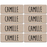 Prénom Camille - 8 stickers de 5x2cm - Sticker/autocollant