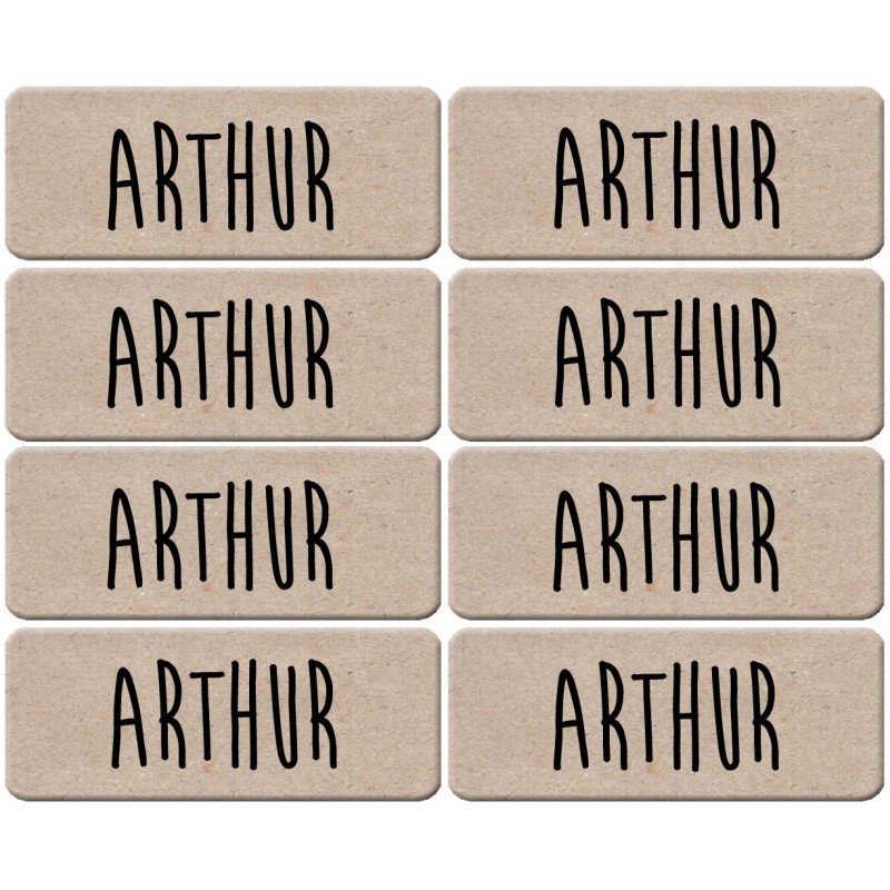 Prénom Arthur - 8 stickers de 5x2cm - Sticker/autocollant