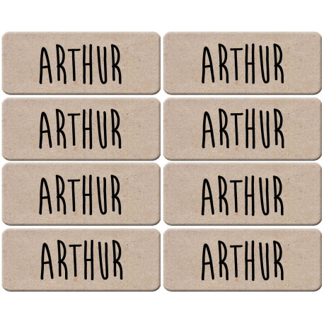 Prénom Arthur - 8 stickers de 5x2cm - Autocollant(sticker)