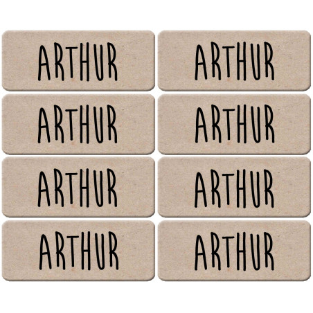 Prénom Arthur - 8 stickers de 5x2cm - Sticker/autocollant
