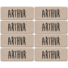 Prénom Arthur - 8 stickers de 5x2cm - Sticker/autocollant