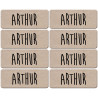 Prénom Arthur - 8 stickers de 5x2cm - Autocollant(sticker)