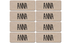 Prénom Anna - 8 stickers de 5x2cm - Autocollant(sticker)